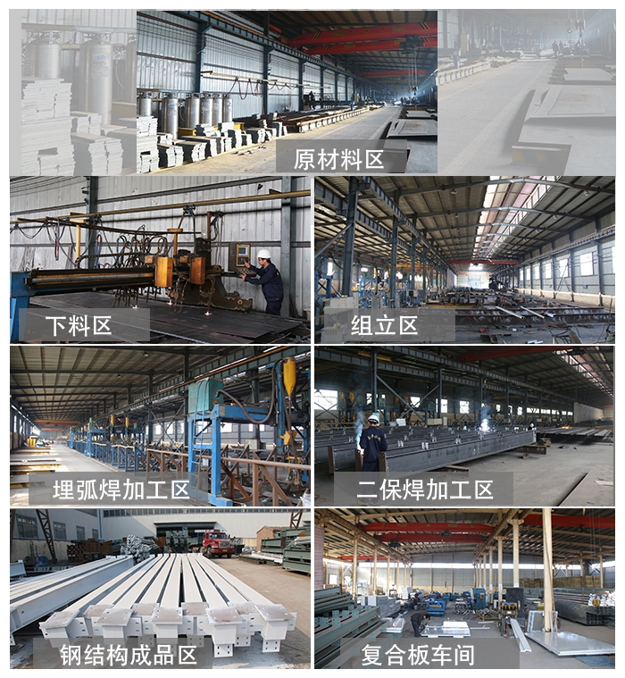 鑫晟源鋼結構工廠多角度實拍效果圖